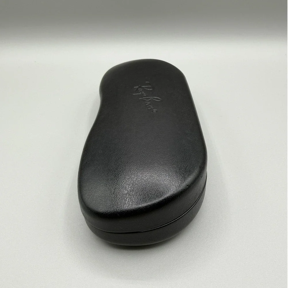 Ray-Ban Black Hard Shell Clamshell Sunglasses Eyeglasses‎ Case Biege Interior